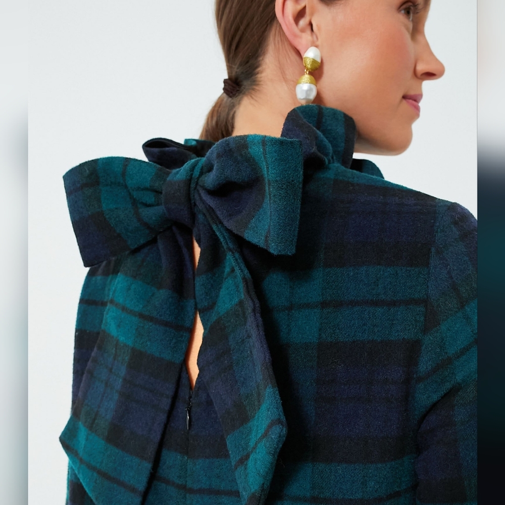 NWT TUCKERNUCK Blackwatch Plaid Daphne Dress Green Wool Blend Plus Size … - Picture 9 of 9